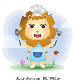un bonito y pequeño chef