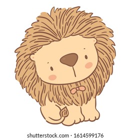 Cute little lion/ illustration for baby