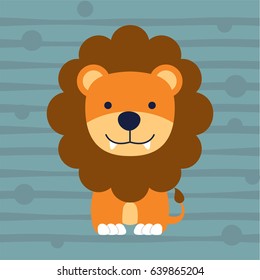 cute little lion kids t shirt design