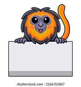 Cute Little Lion Monkey Cartoon Blank Stock Vector (Royalty Free