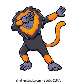 Cute little lion monkey cartoon dancing