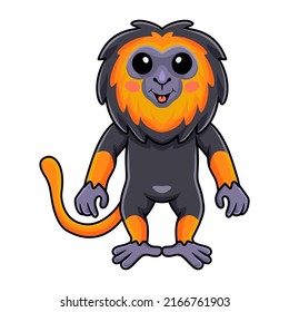 Cute little lion monkey cartoon standing