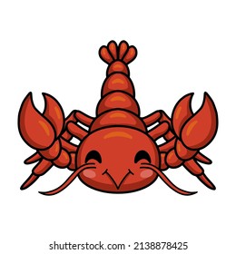 Cute little lobster cartoon character