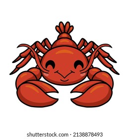 Cute little lobster cartoon character