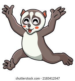 Cute little loris cartoon running