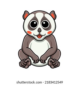 Cute little loris cartoon sitting