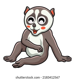 Cute little loris cartoon sitting