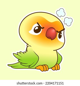 cute little love bird vector illustration