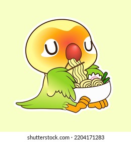 cute little love bird vector illustration