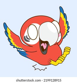 cute little macaw vector illustration