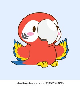 cute little macaw vector illustration