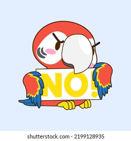 cute little macaw vector illustration