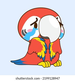 cute little macaw vector illustration