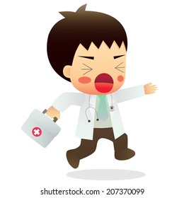  cute little male doctor