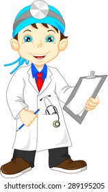 cute little male doctor