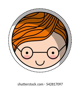 cute little man character vector illustration design