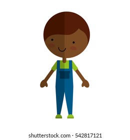 cute little man character vector illustration design
