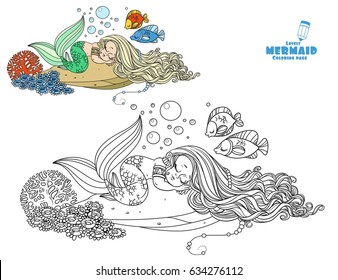 Cute little mermaid sleeps