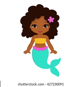 Cute little mermaid.Vector illustration.