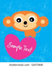 cute little monkey in love