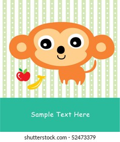 cute little monkey tag