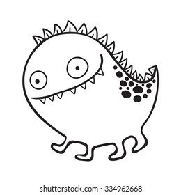 Cute little monster illustration.