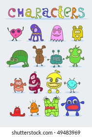 cute little monsters character