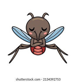Cute little mosquito cartoon design