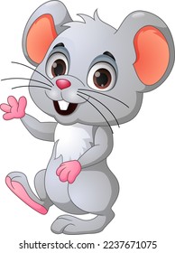 Cute little mouse cartoon presenting