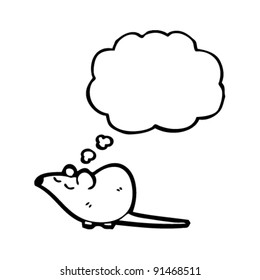 cute little mouse with speech bubble cartoon