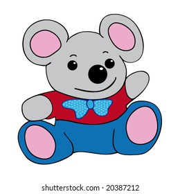 Cute little mouse vector