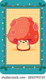 Vector de fondo de hongo pequeño