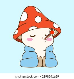 cute little mushroom vector illustration