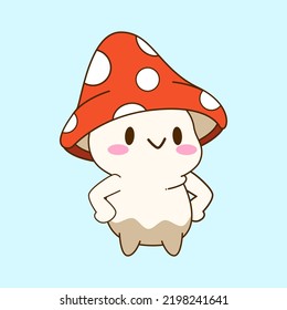 cute little mushroom vector illustration