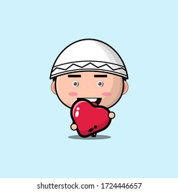 cute little Muslim male characters