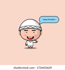 cute little Muslim male characters