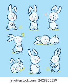The cute little nice rabbits 