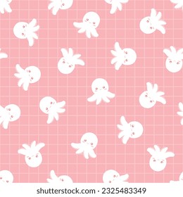 Cute little octopus doodle pattern