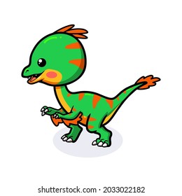 Cute little oviraptor dinosaur cartoon