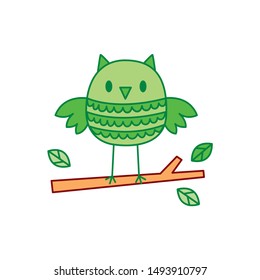 cute little owl bird poster vector