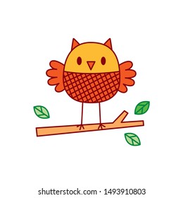 cute little owl bird poster vector