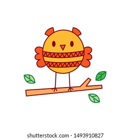 cute little owl bird poster vector