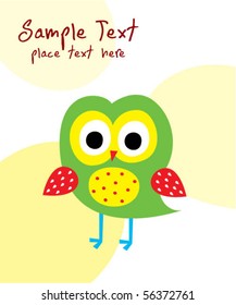 cute little owl greeting card
