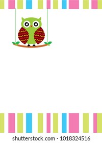 cute little owl message card