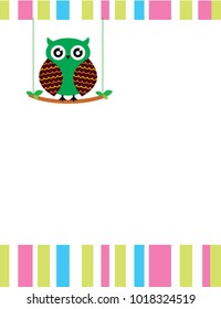 cute little owl message card