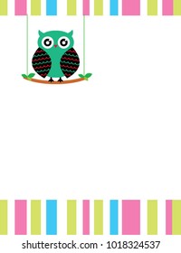 cute little owl message card