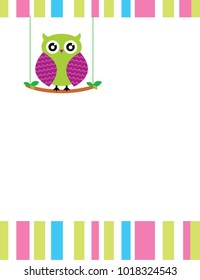 cute little owl message card