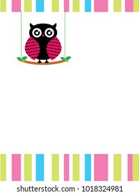 cute little owl message card