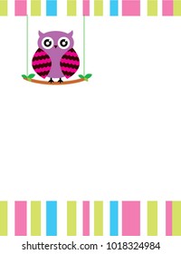 cute little owl message card