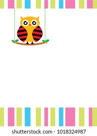 cute little owl message card